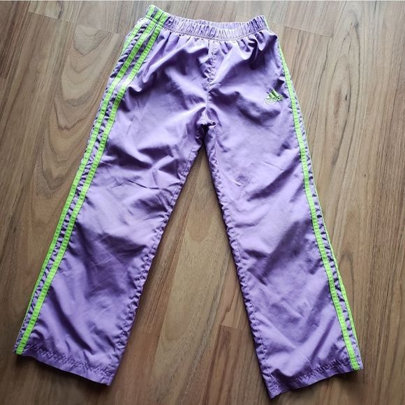 Adidas | Purple/Lime Track Pants - 6X - Picture 1 of 3